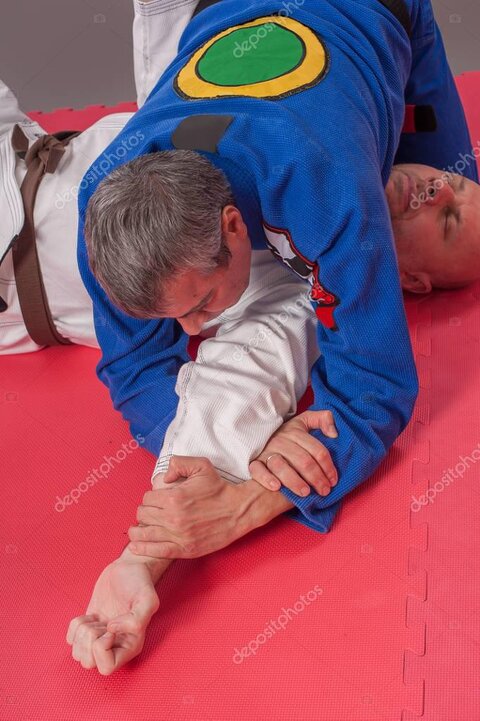Dimostrazione pubblica di judo davanti a un grande pubblico